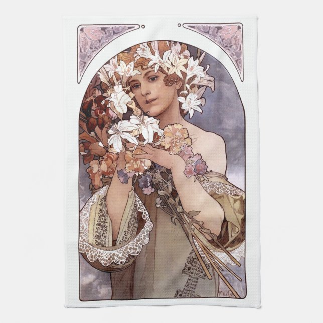 Alfons Mucha: Dans Kökshandduk (Vertikal)