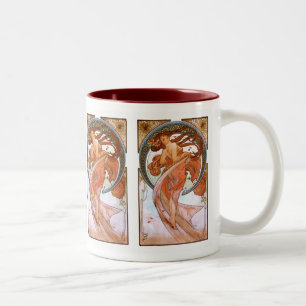 Alfons Mucha: Dans Två-Tonad Mugg