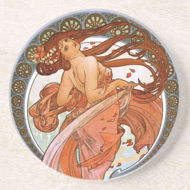 Alfons Mucha: Dans Underlägg Sandsten (Framsidan)