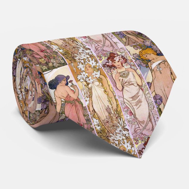 Alfons Mucha, de fyra blommorna Slips (Rullad)