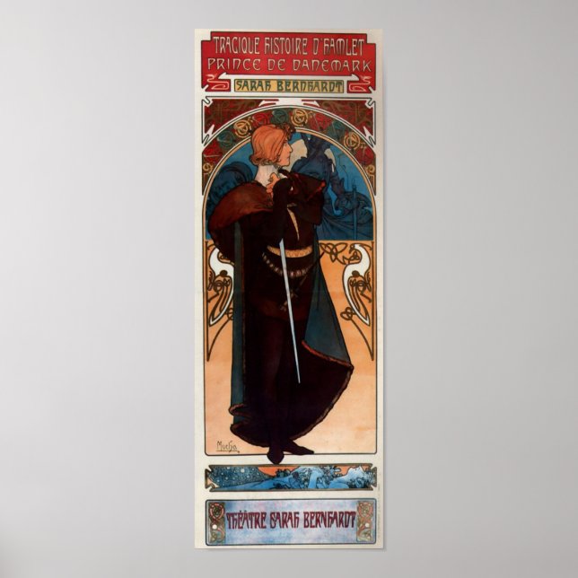Alfons Mucha Hamlet Poster (Framsidan)