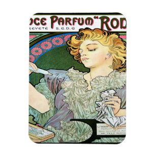 Alfons Mucha Lance 1896 Parfum Rodo Magnet