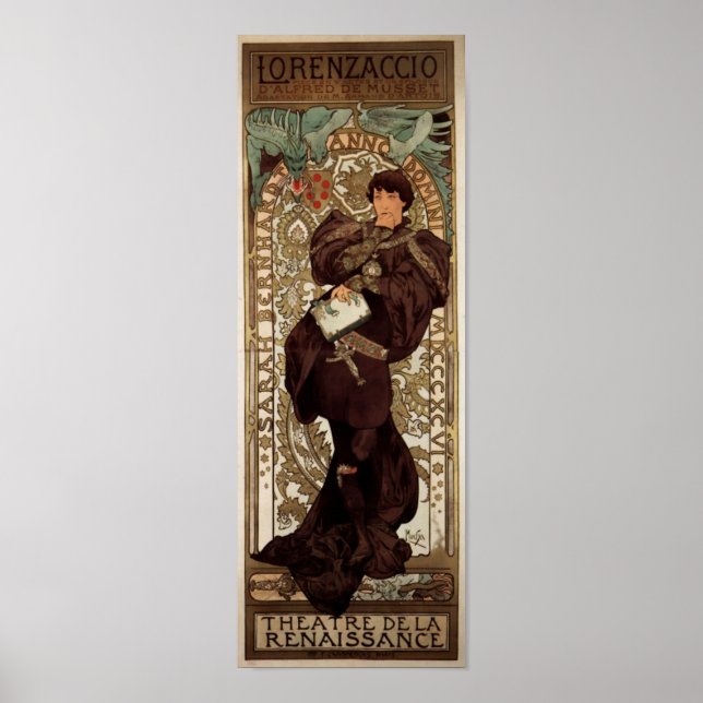Alfons Mucha Lorenzaccio Poster (Framsidan)
