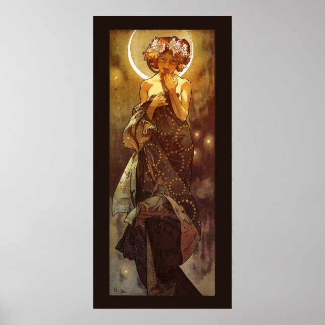 Alfons Mucha: Luna Poster (Framsidan)