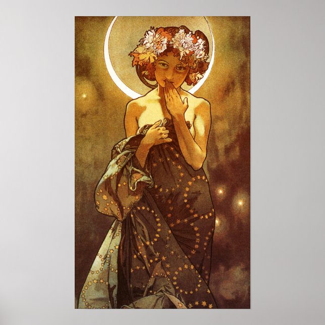 Alfons Mucha: Luna Poster (Framsidan)