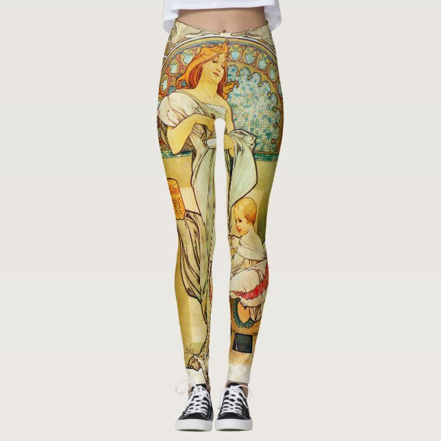 Alfons Mucha mat 1898 för spädbarn Leggings (Framsida)