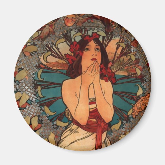 Alfons Mucha Monaco Monte Carlo Magnet (Framsidan)