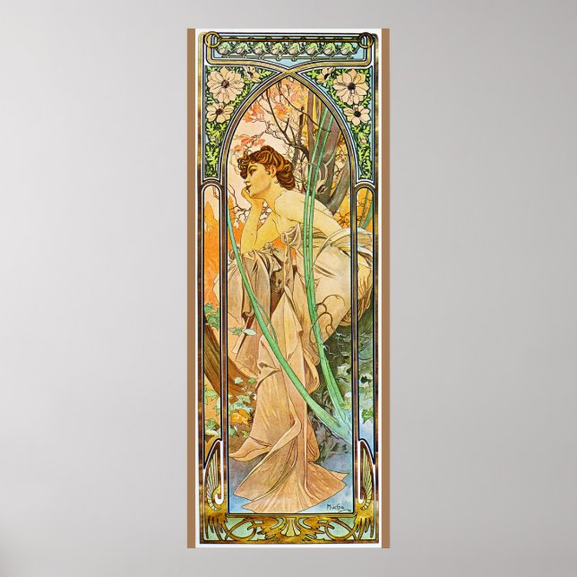 Alfons Mucha Morgonvakning Poster (Framsidan)