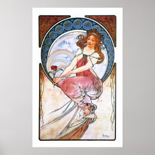 Alfons Mucha: Musa av målning Poster