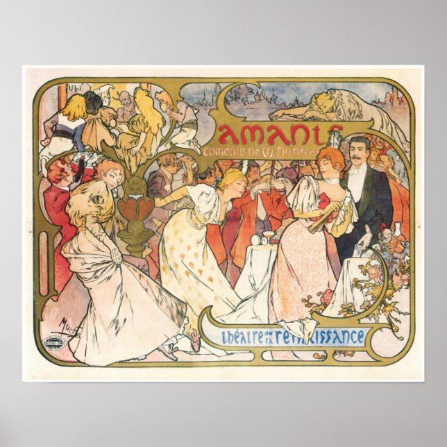 Alfons Mucha - Poster Art nouveau (Framsidan)