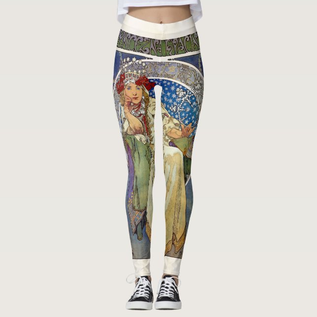 Alfons Mucha Princezna 1911 Hyacinta Leggings (Framsida)
