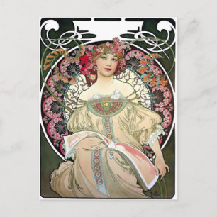 Alfons Mucha Reverie 1897 Vykort