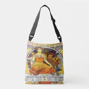 Alfons Mucha utläggning 1903 Universelle Axelväska