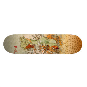 Alfons Mucha Vinter Skateboard