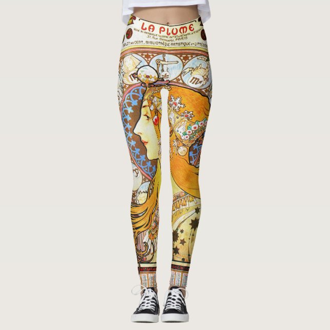 Alfons Mucha Zodiac 1896 Leggings (Framsida)
