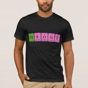 Alfons periodiska skjorta bord namn t-shirt