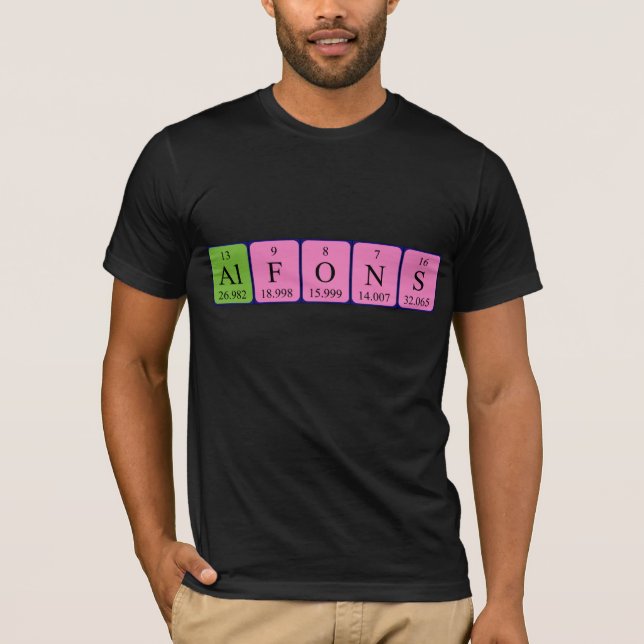 Alfons periodiska skjorta bord namn t-shirt (Framsida)
