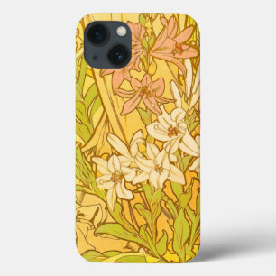 Alfonse Mucha Art Nouveau liljor blommor