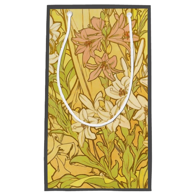 Alfonse Mucha Art Nouveau liljor blommor (Framsidan)