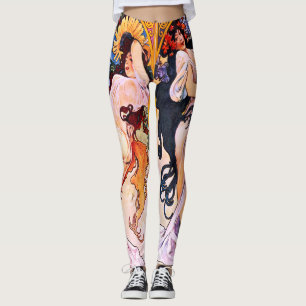 Alfonse Mucha - fyra sektioner Leggings