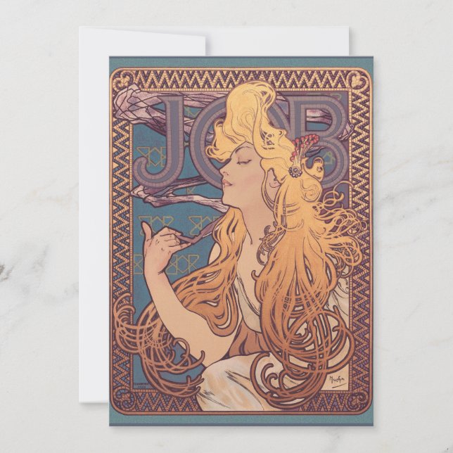 Alfonse Mucha Jobbkvinna Art nouveau (Framsida)