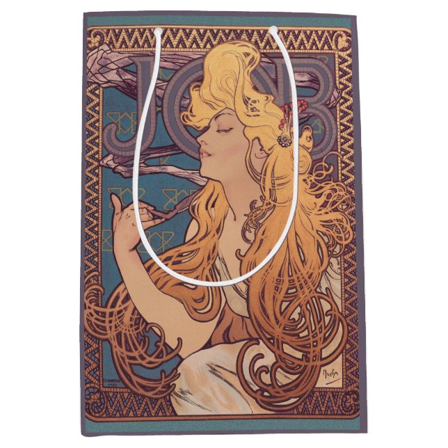 Alfonse Mucha Jobbkvinna Art nouveau (Framsidan)