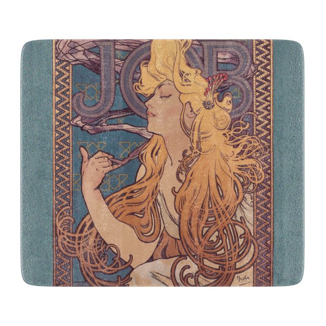 Alfonse Mucha Jobbkvinna Art nouveau (Framsidan)