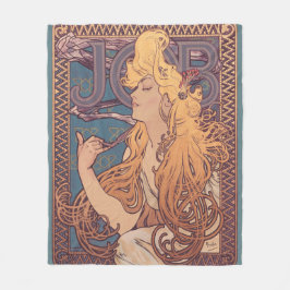 Alfonse Mucha Jobbkvinna Art nouveau Fleecefilt