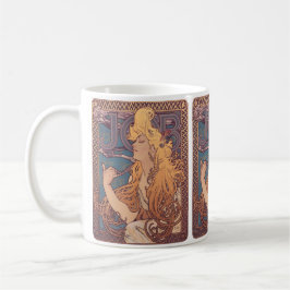 Alfonse Mucha Jobbkvinna Art nouveau Kaffemugg