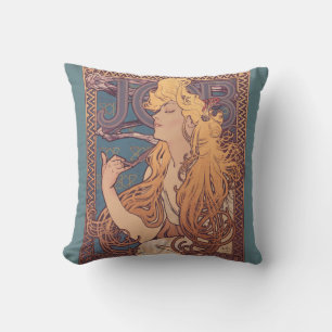 Alfonse Mucha Jobbkvinna Art nouveau Kudde