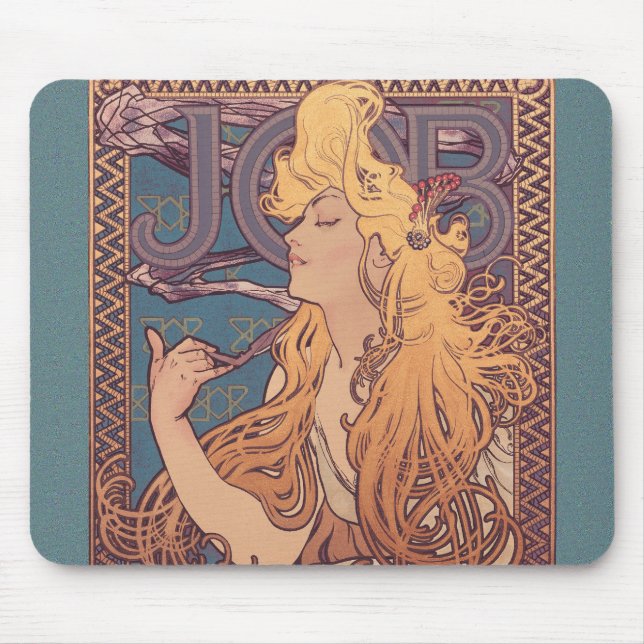 Alfonse Mucha Jobbkvinna Art nouveau Musmatta (Framsidan)