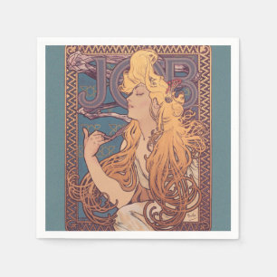 Alfonse Mucha Jobbkvinna Art nouveau Pappersservett