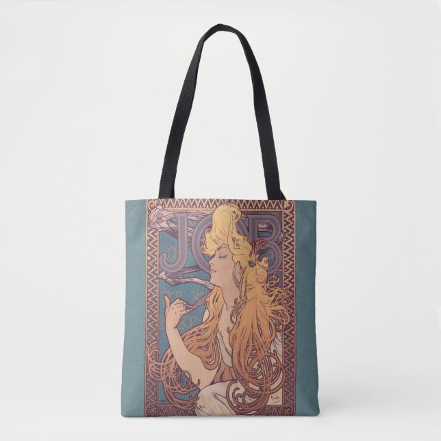 Alfonse Mucha Jobbkvinna Art nouveau Tygkasse (Framsida)