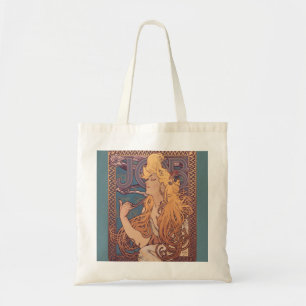 Alfonse Mucha Jobbkvinna Art nouveau Tygkasse