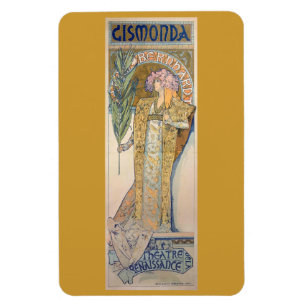 Alfonse Mucha-målning Magnet