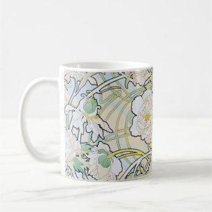Alfonse Mucha Peonies Kaffemugg