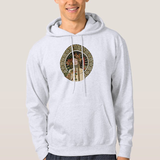 Alfonse Mucha Trappistine Nouveau Hoodie (Framsida)