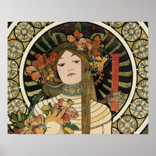 Alfonse Mucha Trappistine Nouveau Vintage Affisch