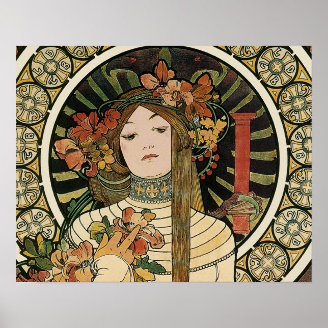 Alfonse Mucha Trappistine Nouveau Vintage Affisch (Framsidan)
