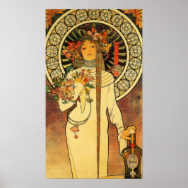 Alfonse Mucha Trappistine Nouveau Vintage Affisch