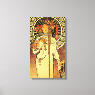 Alfonse Mucha Trappistine Nouveau Vintage Affisch Canvastryck
