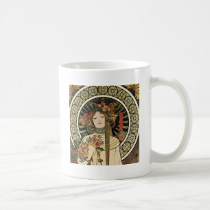 Alfonse Mucha Trappistine Nouveau Vintage Affisch Kaffemugg
