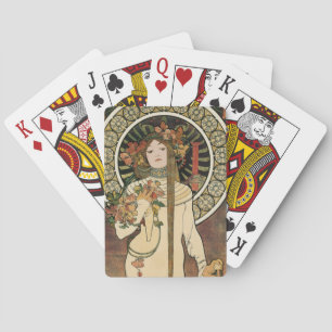 Alfonse Mucha Trappistine Nouveau Vintage Affisch Kortlek