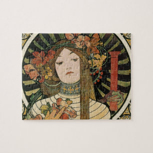 Alfonse Mucha Trappistine Nouveau Vintage Affisch Pussel