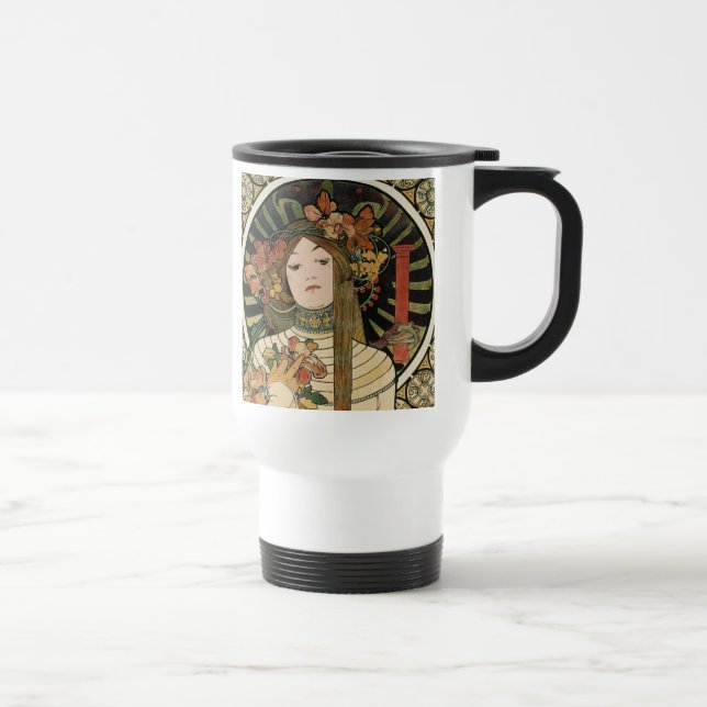 Alfonse Mucha Trappistine Nouveau Vintage Affisch Resemugg (Höger)