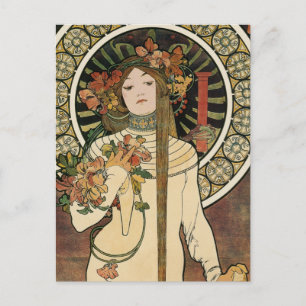 Alfonse Mucha Trappistine Nouveau Vintage Affisch Vykort
