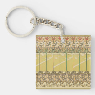 Alfonse Mucha Vallmo Art Nouveau Blommig Tapet
