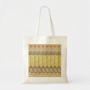 Alfonse Mucha Vallmo Art Nouveau Blommig Tapet Tygkasse