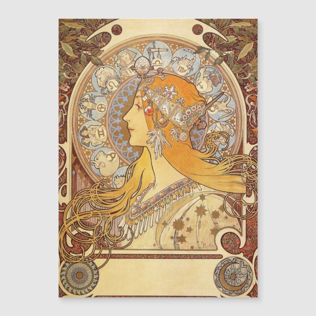Alfonse Mucha Zodiac Art nouveau Woman (Framsida)