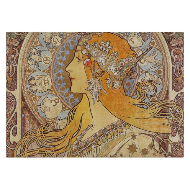 Alfonse Mucha Zodiac Art nouveau Woman (Framsidan)